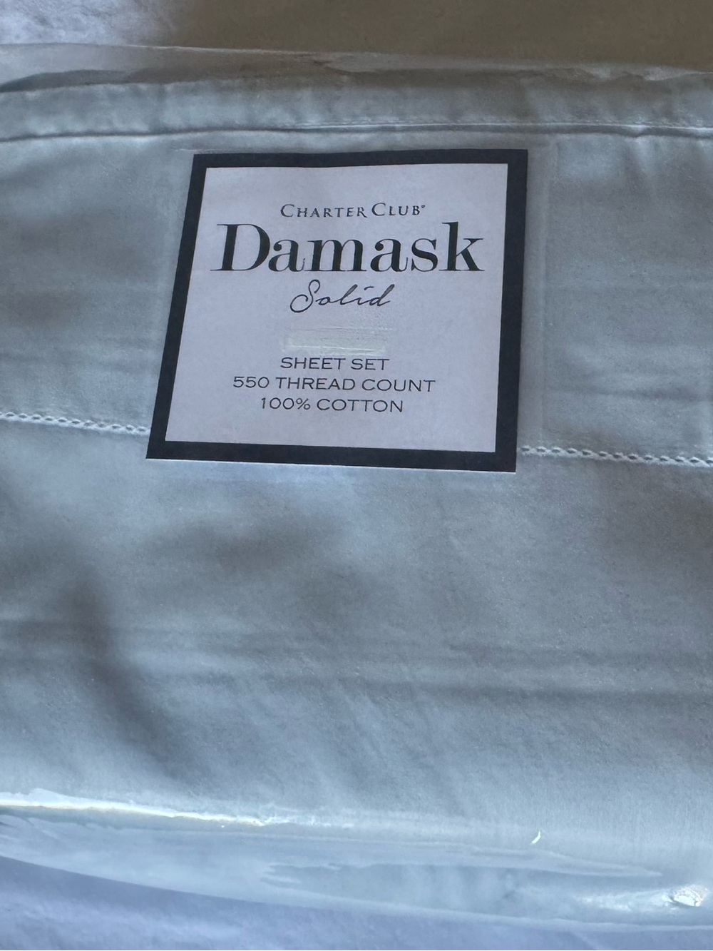 Charter Club Damask Solid Sheet Set - Light Blue